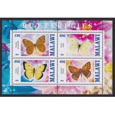 MARIPOSAS FLORES MALAWI HOJA BLOQUE ESPECIAL DE ESTAMPILLAS NUEVAS MINT